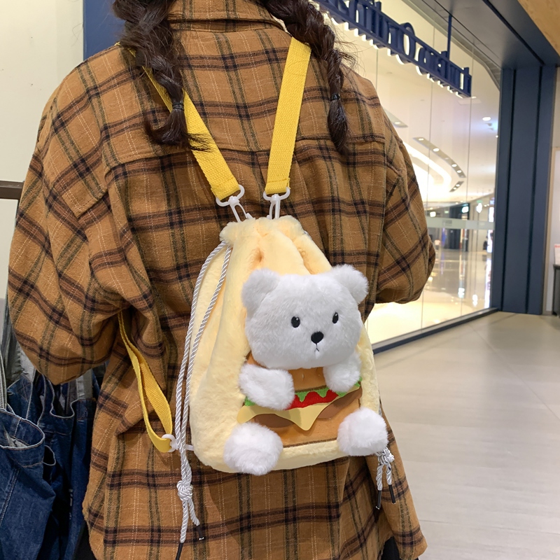 Medium Bear Casual Street Shopping Kids Backpack display picture 4