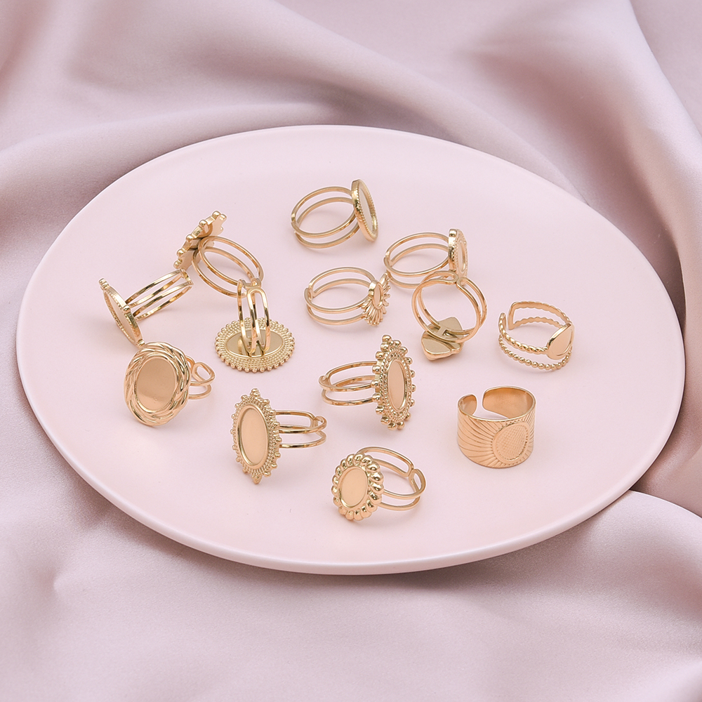 Simple Style Geometric Stainless Steel Plating 18k Gold Plated Open Rings display picture 3