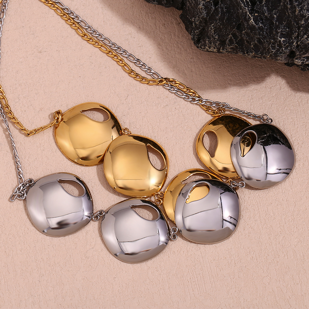 Fashion Geometric Stainless Steel Plating 18k Gold Plated Necklace display picture 8