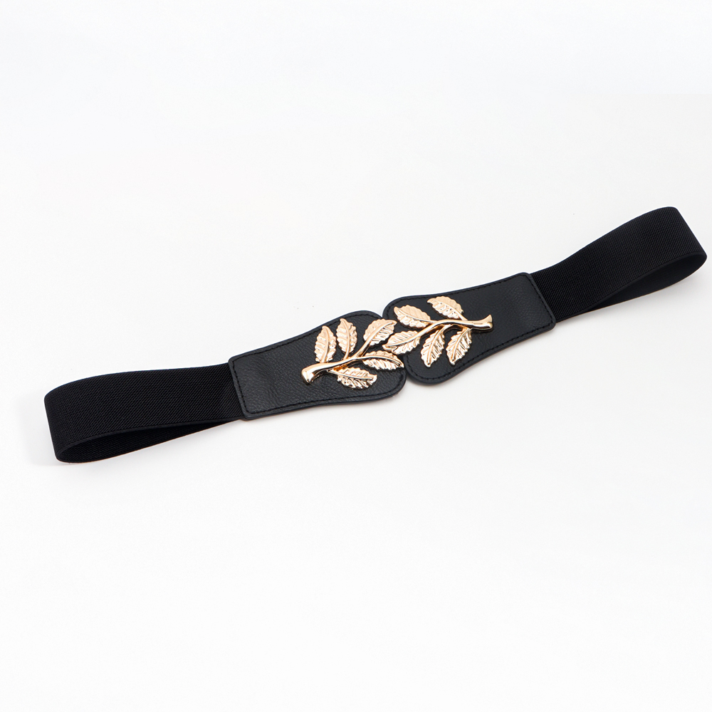 Ig Style Elegant Leaf Pu Leather Inlay Acrylic Women's Woven Belts display picture 8