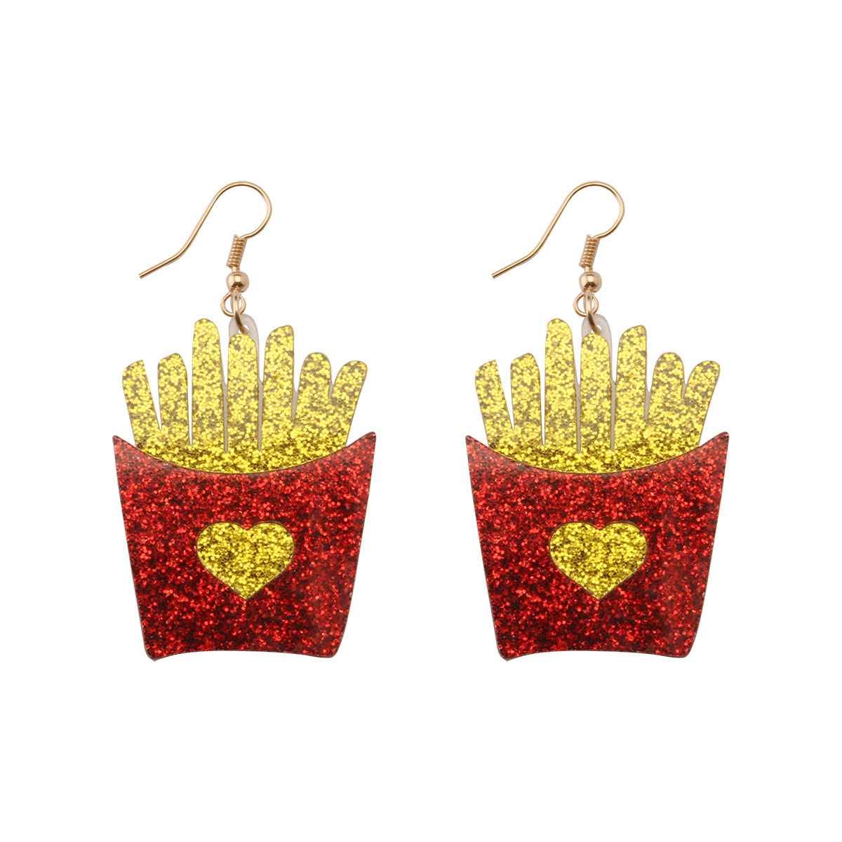 1 Pair Casual Funny French Fries Arylic Drop Earrings display picture 1
