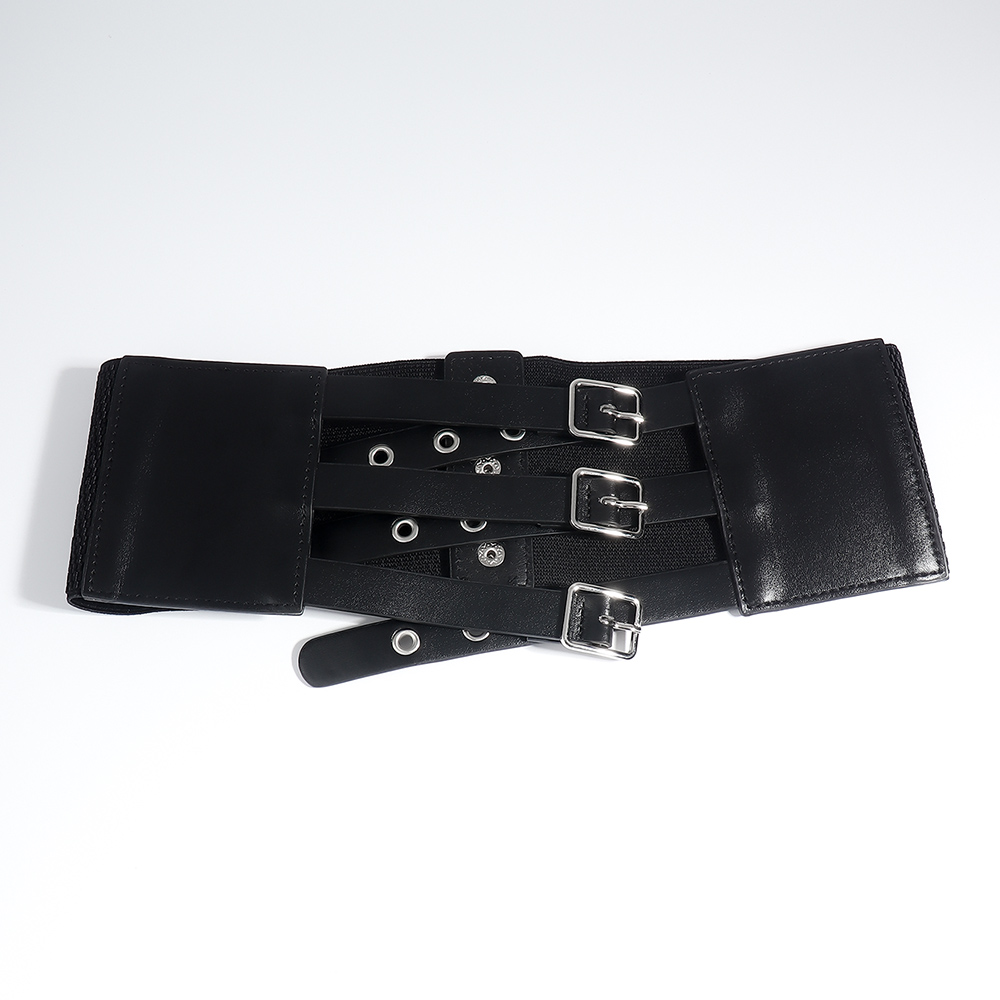 Ig Style Retro Geometric Pu Leather Alloy Elastic Band Women's Corset Belts display picture 3