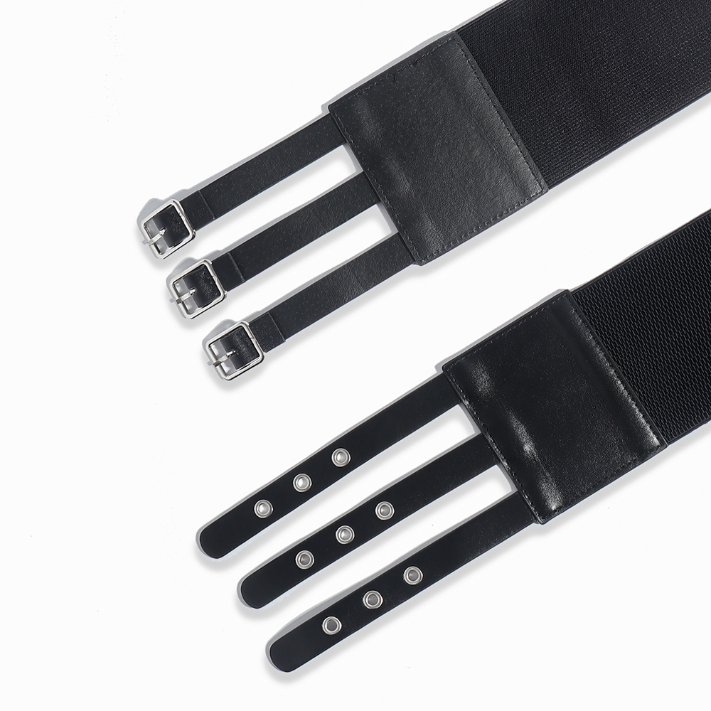 Ig Style Retro Geometric Pu Leather Alloy Elastic Band Women's Corset Belts display picture 1