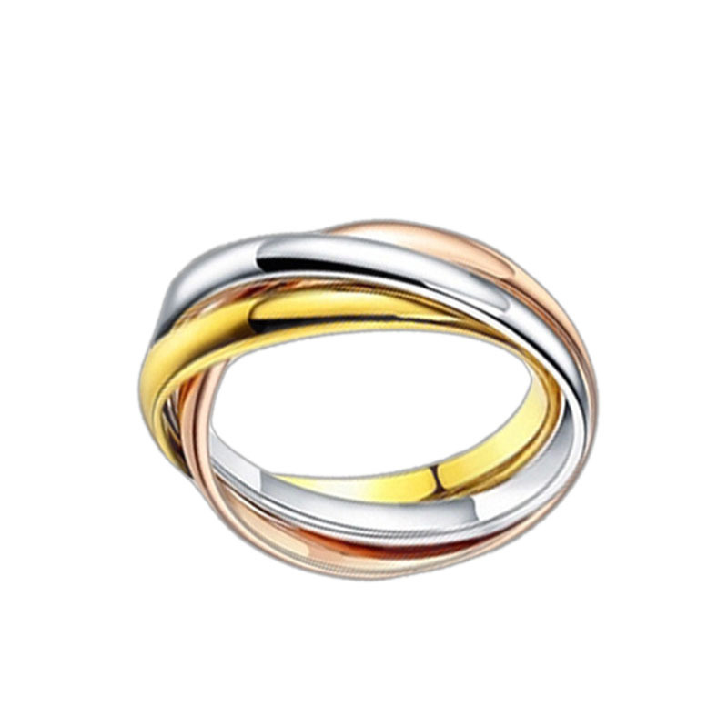Simple Style Geometric Solid Color Titanium Steel Rings display picture 1