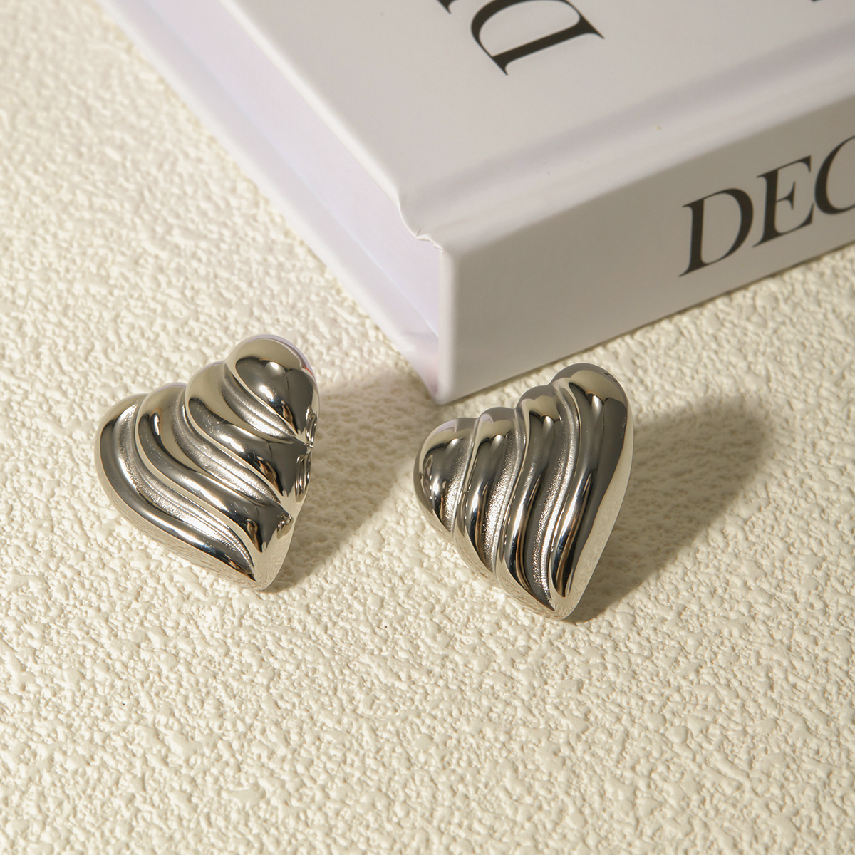 1 Pair IG Style Heart Shape Plating 316 Stainless Steel  Ear Studs display picture 6