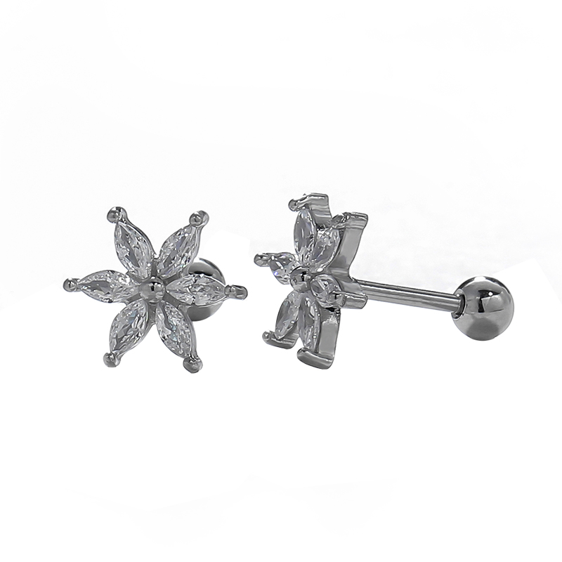 1 Pair Simple Style Solid Color Fish Tail Plating Inlay Stainless Steel Zircon Ear Studs display picture 5