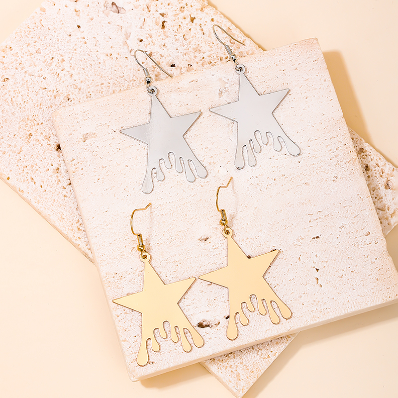 1 Paire Style Simple Star Le Fer Boucles D'oreilles display picture 3