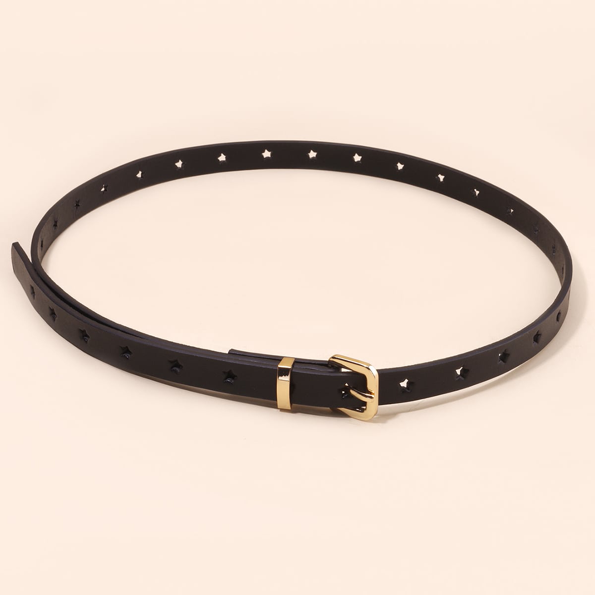 Princess Simple Style Star Pu Leather Synthetic Resin Buckle Women's Leather Belts display picture 2
