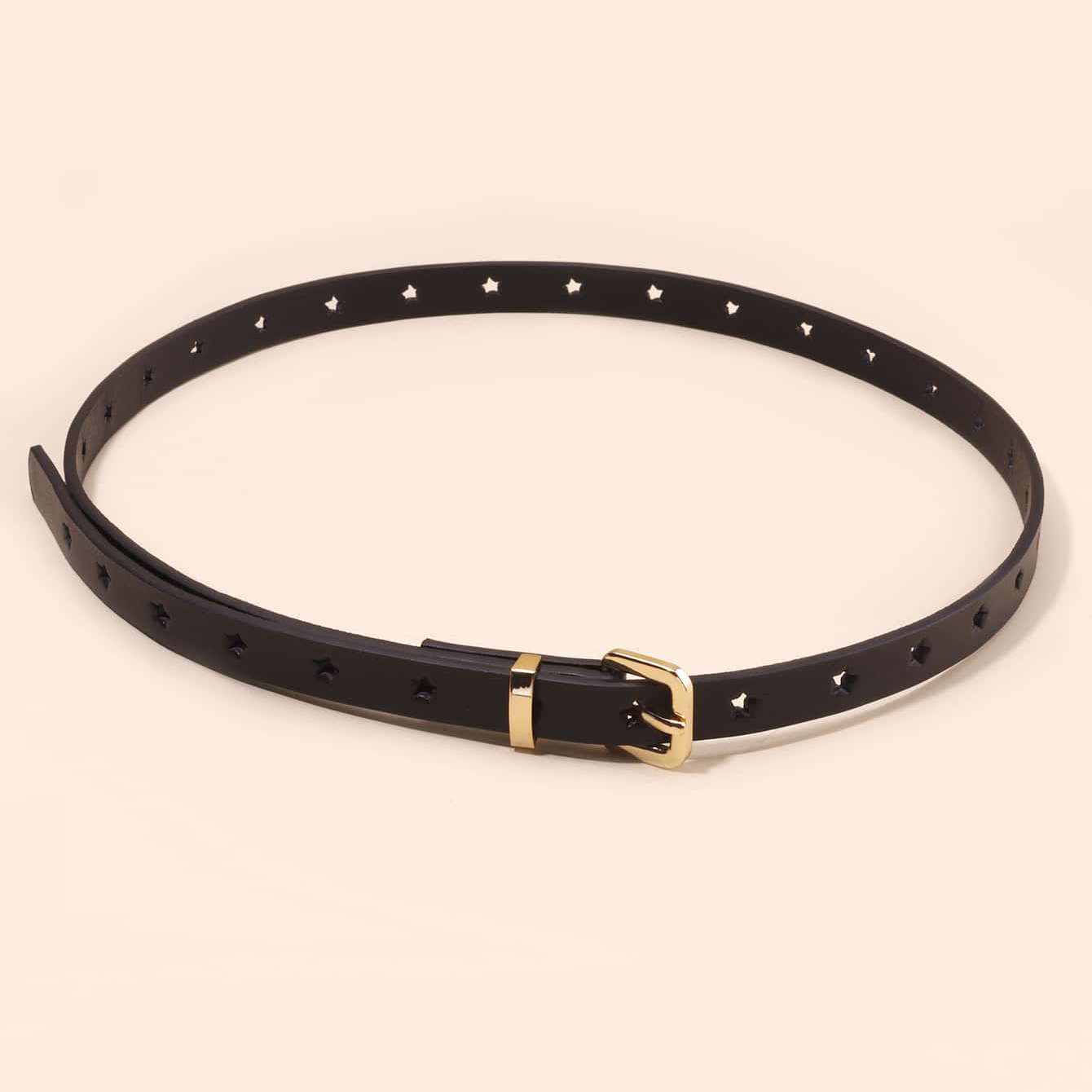 Princess Simple Style Star Pu Leather Synthetic Resin Buckle Women's Leather Belts display picture 3