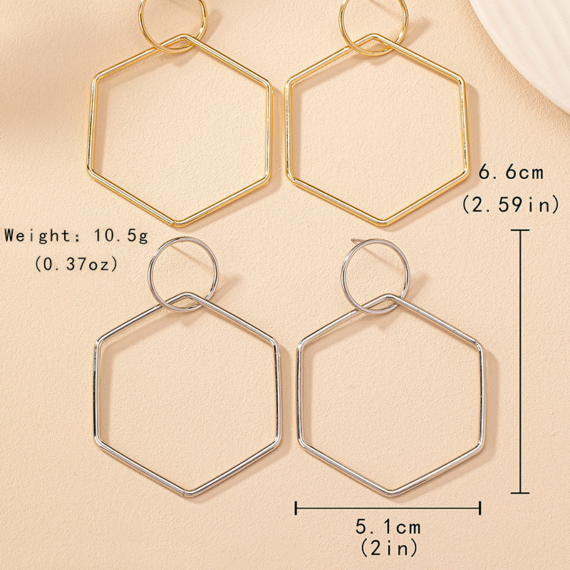 1 Pair Elegant Simple Style Rhombus Iron Drop Earrings display picture 1