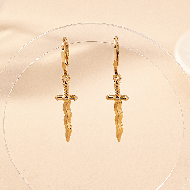 1 Pair Simple Style Cross Alloy Zinc Drop Earrings display picture 1