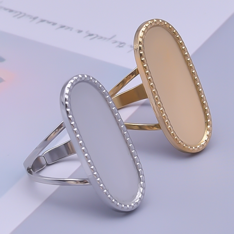 Einfacher Stil Geometrisch Rostfreier Stahl Irregulär 18 Karat Vergoldet Offener Ring display picture 4