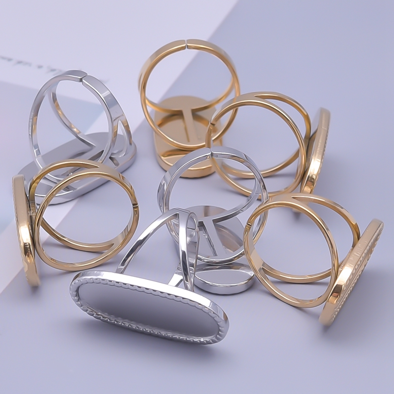 Simple Style Geometric Stainless Steel Irregular 18k Gold Plated Open Rings display picture 6