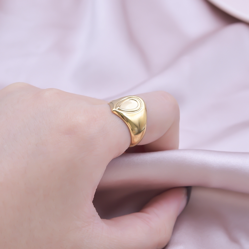 Simple Style Geometric Stainless Steel Irregular 18k Gold Plated Open Rings display picture 14