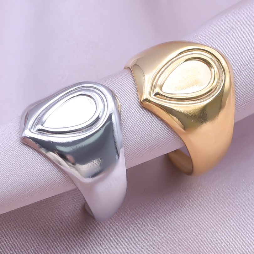 Simple Style Geometric Stainless Steel Irregular 18k Gold Plated Open Rings display picture 18