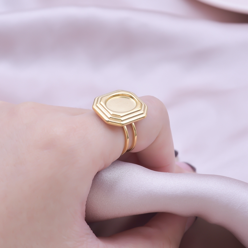 Simple Style Geometric Stainless Steel Irregular 18k Gold Plated Open Rings display picture 39