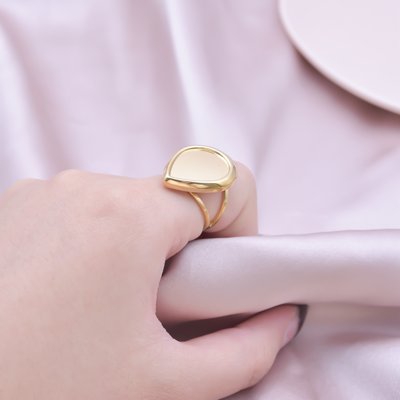 Simple Style Geometric Stainless Steel Irregular 18k Gold Plated Open Rings display picture 19