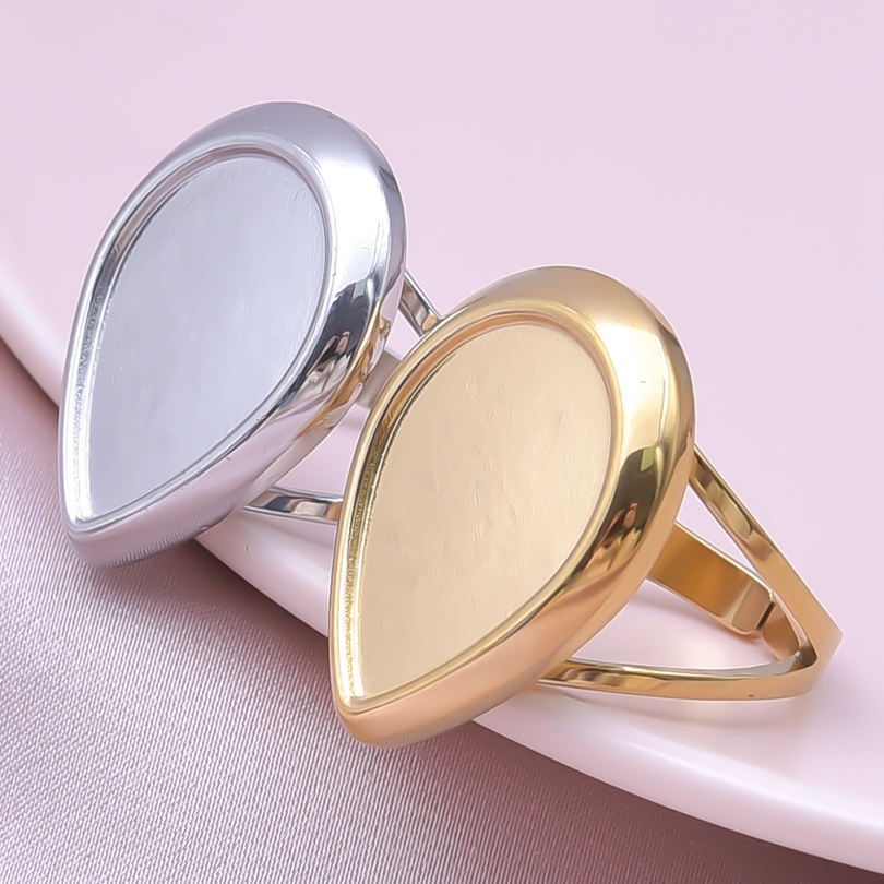 Simple Style Geometric Stainless Steel Irregular 18k Gold Plated Open Rings display picture 28