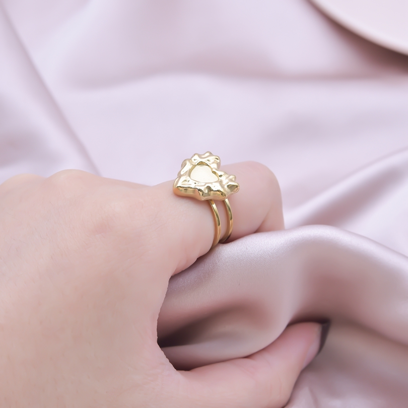 Simple Style Geometric Stainless Steel Irregular 18k Gold Plated Open Rings display picture 32