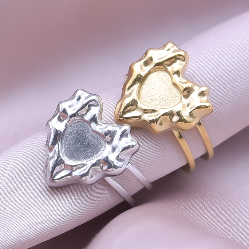 Simple Style Geometric Stainless Steel Irregular 18k Gold Plated Open Rings display picture 25