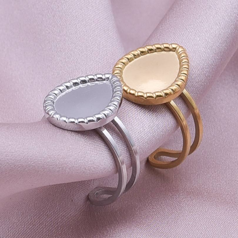 Simple Style Geometric Stainless Steel Irregular 18k Gold Plated Open Rings display picture 47
