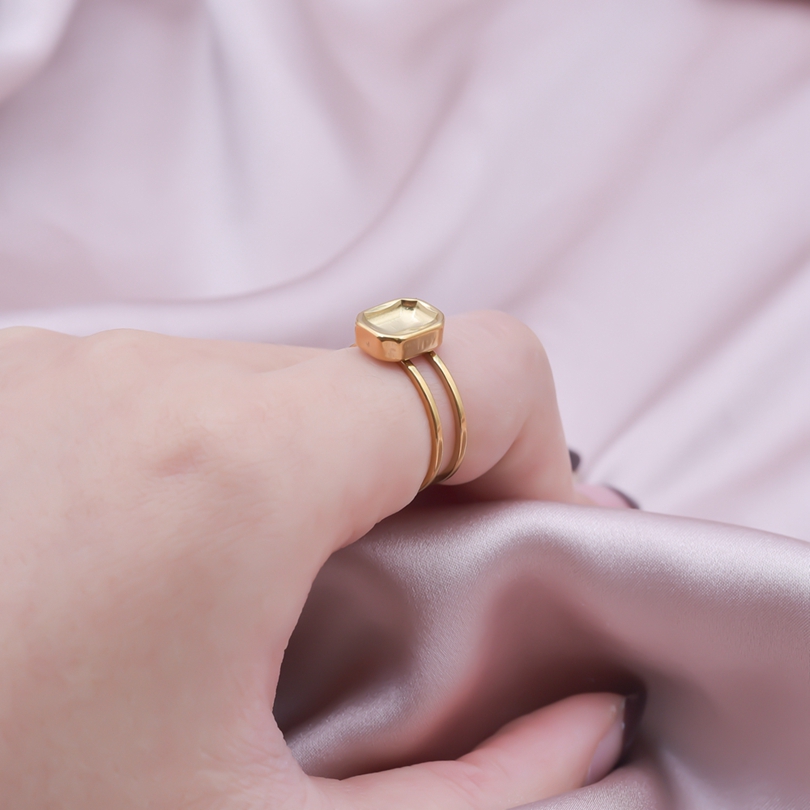 Simple Style Geometric Stainless Steel Irregular 18k Gold Plated Open Rings display picture 33