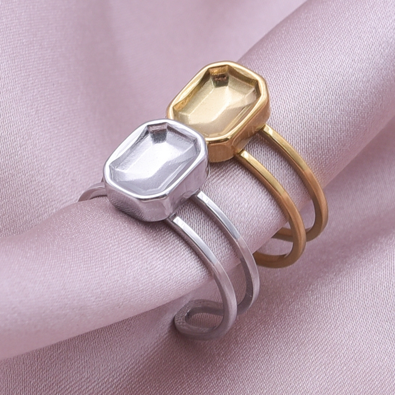 Simple Style Geometric Stainless Steel Irregular 18k Gold Plated Open Rings display picture 31