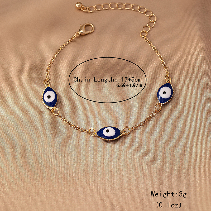 Casual Hip-Hop Simple Style Eye Iron Enamel Women's Bracelets display picture 5