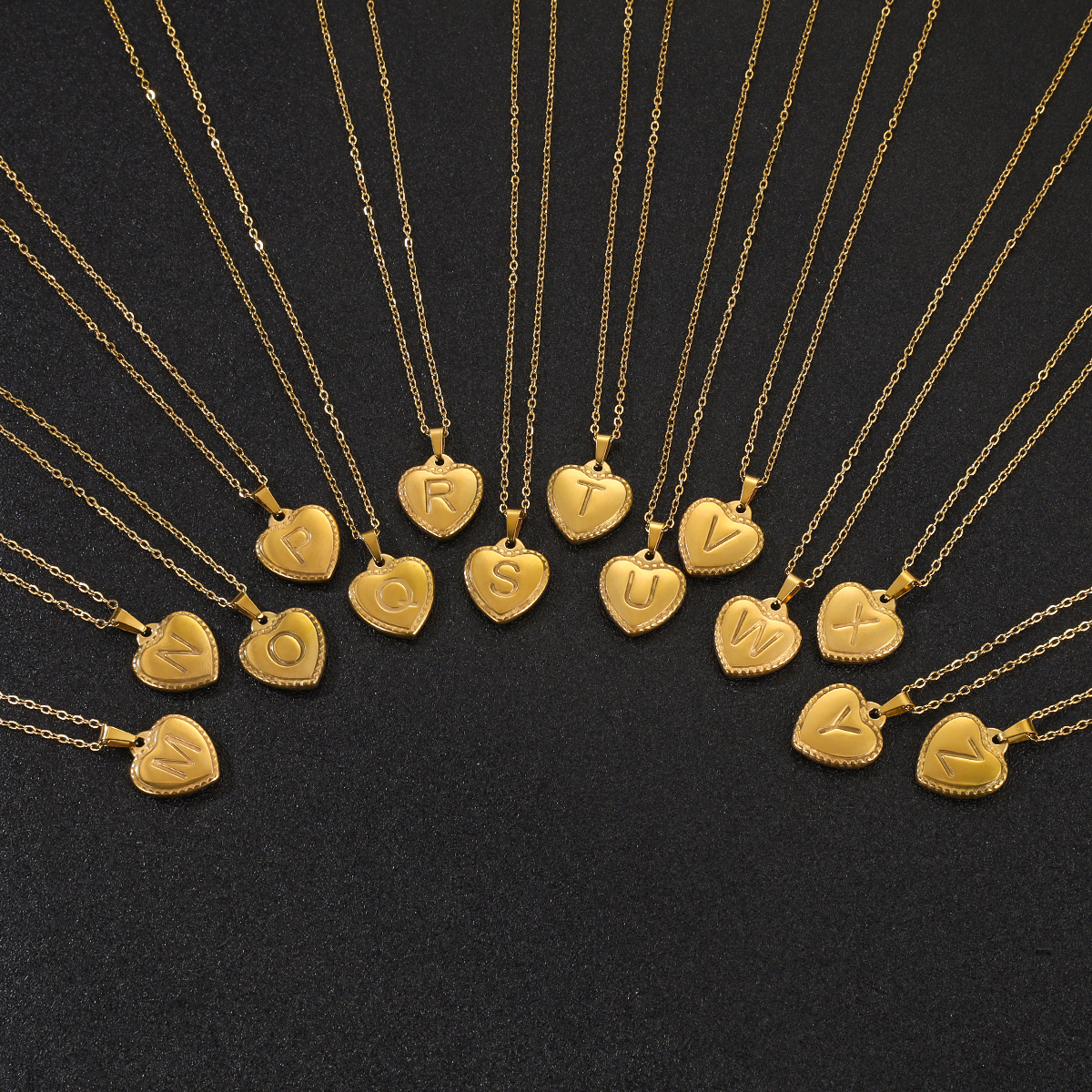 Vintage-stil Einfacher Stil Herzform Rostfreier Stahl 18 Karat Vergoldet Halskette Mit Anhänger display picture 1