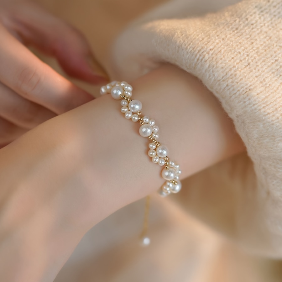 Elegant Pearl Imitation Pearl Wholesale Bracelets display picture 3