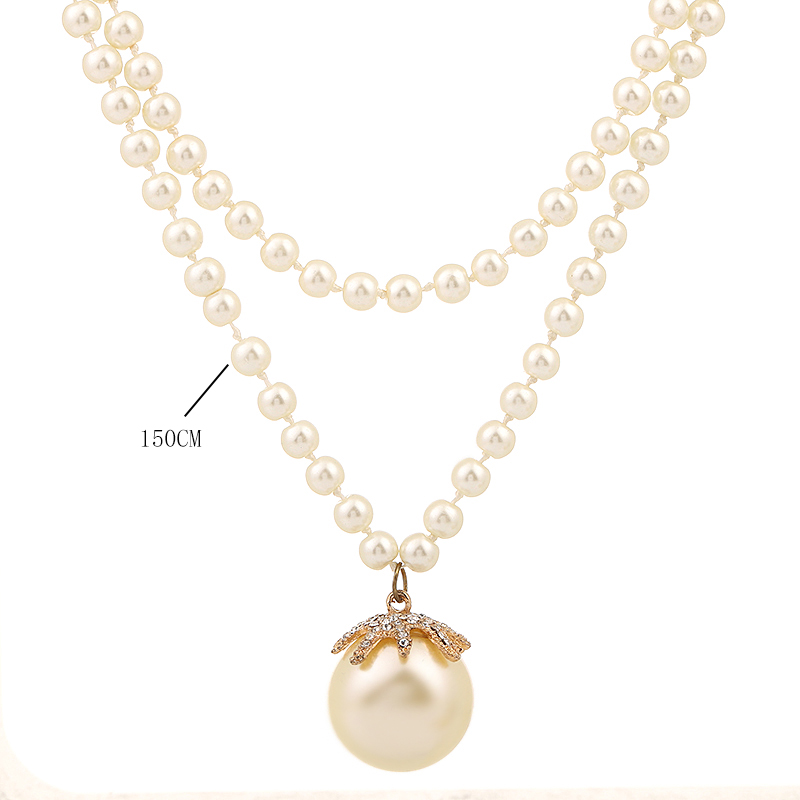 Elegant Glam Geometric Imitation Pearl Beaded Women's Necklace display picture 3