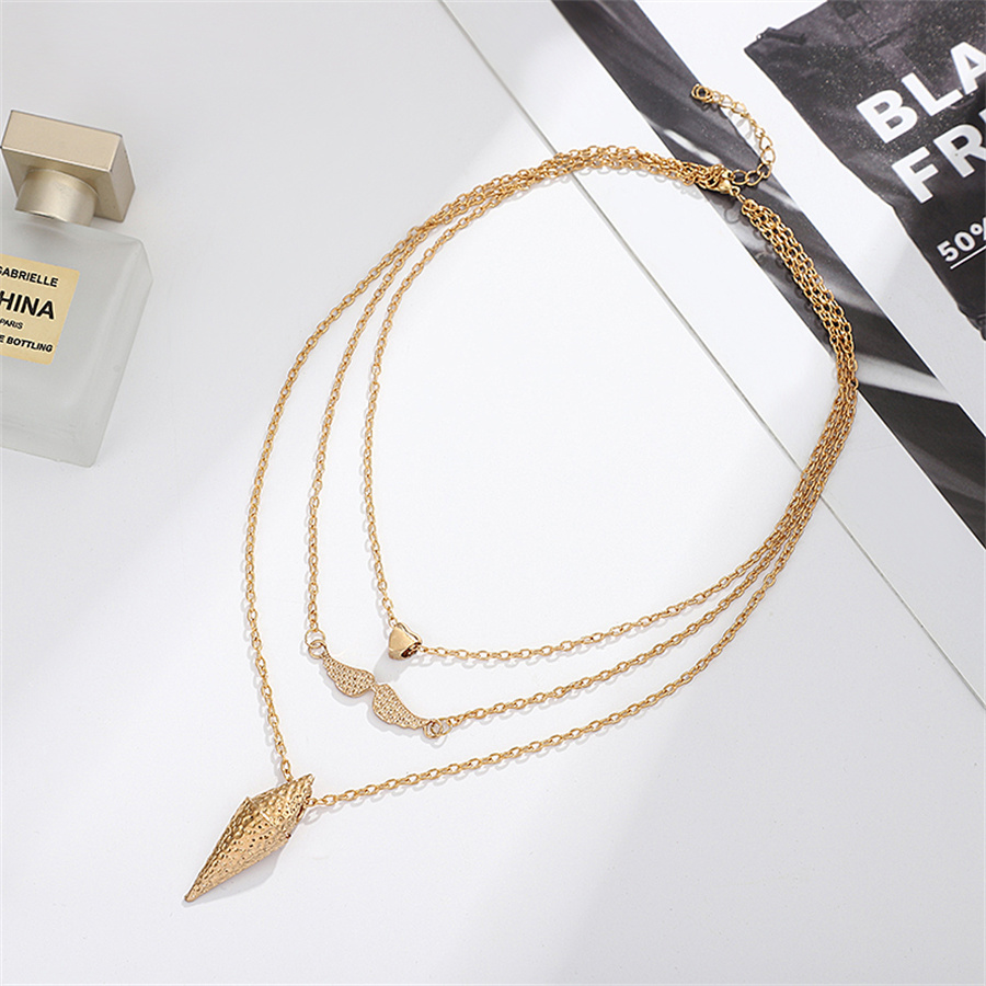 Ig Style Simple Style Geometric Alloy Plating Women's Three Layer Necklace display picture 1