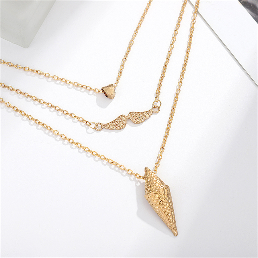Ig Style Simple Style Geometric Alloy Plating Women's Three Layer Necklace display picture 4