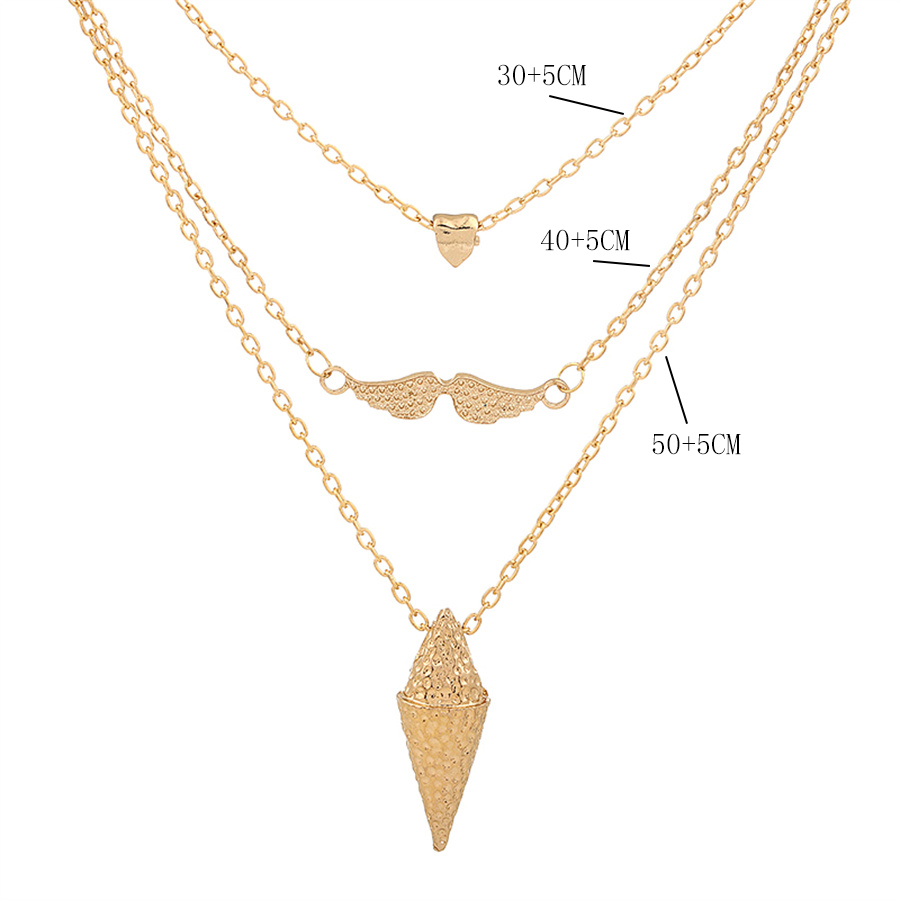 Ig Style Simple Style Geometric Alloy Plating Women's Three Layer Necklace display picture 5