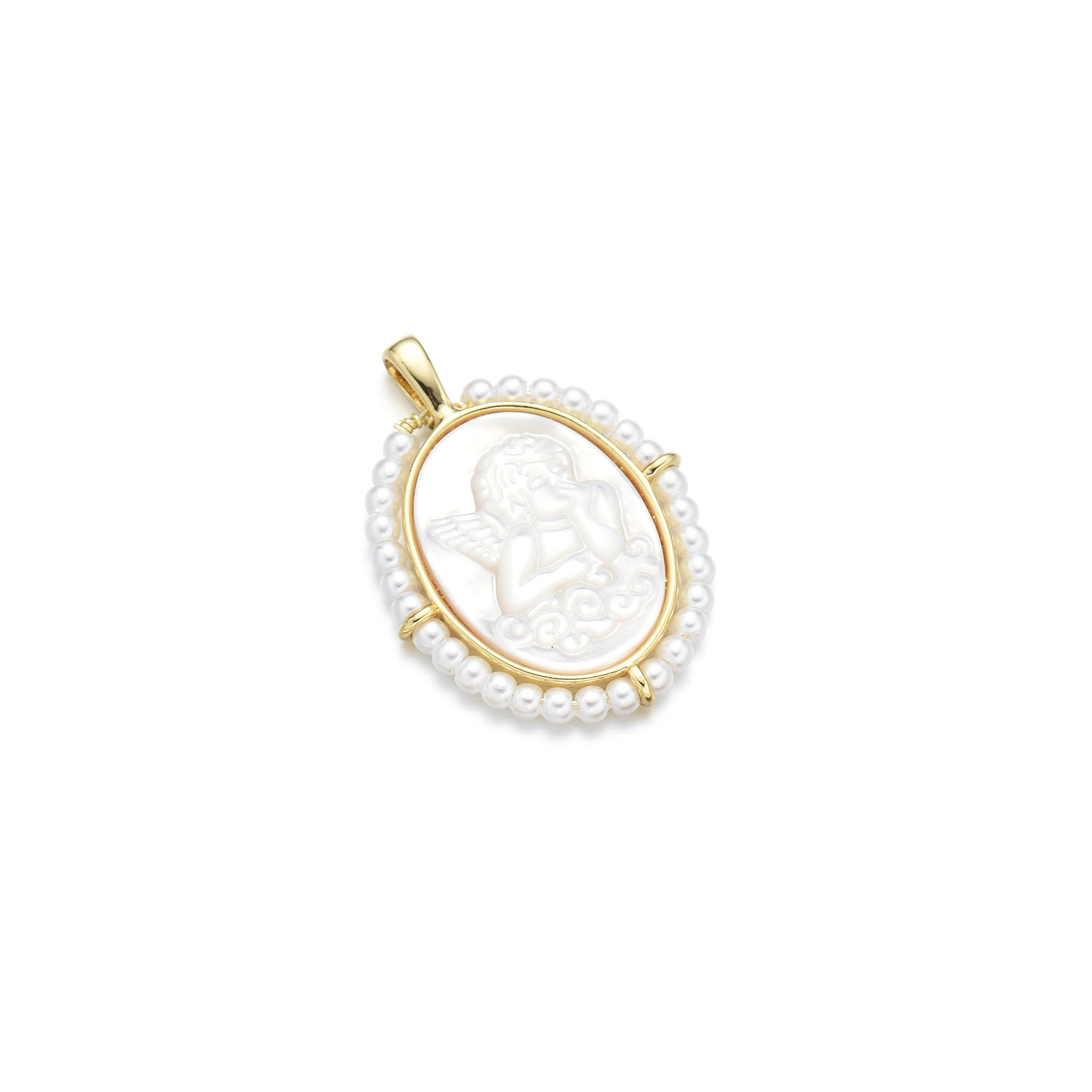 1 Pièce Style Simple Humain Ange Arbre Le Cuivre Perle Placage Sculpture Pendentif Bijoux Accessoires display picture 3