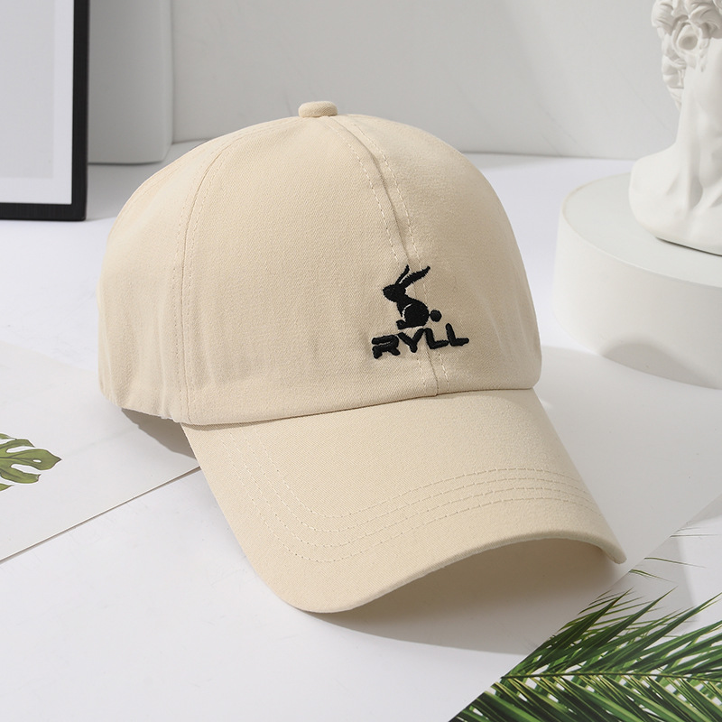 Women's Simple Style Rabbit Letter Curved Eaves Baseball Cap display picture 9