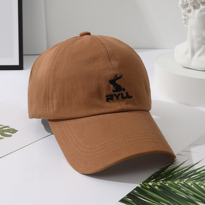 Women's Simple Style Rabbit Letter Curved Eaves Baseball Cap display picture 2