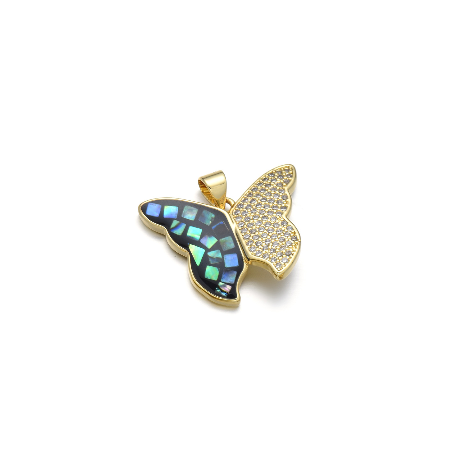 1 Piece Simple Style Butterfly Copper Enamel Pendant Jewelry Accessories display picture 3