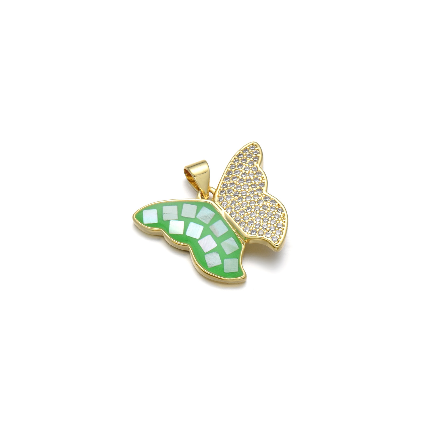 1 Pièce Style Simple Papillon Le Cuivre Émail Pendentif Bijoux Accessoires display picture 6