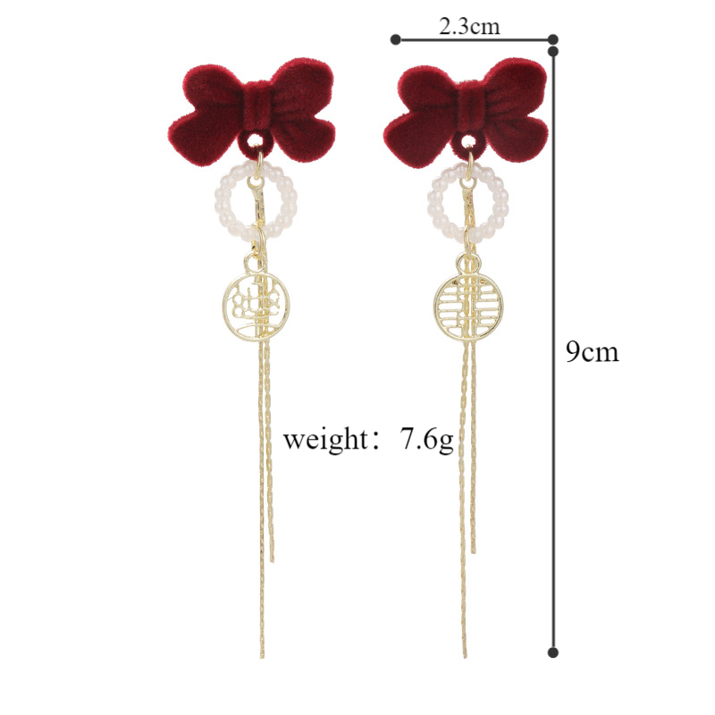 1 Pair Sweet Bow Knot Alloy Drop Earrings display picture 1