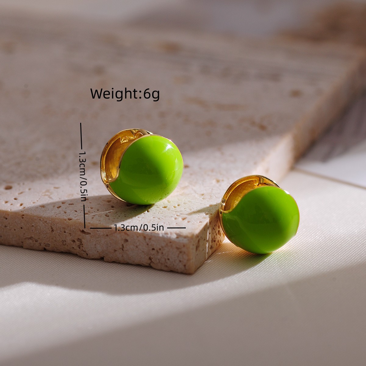 1 Pair Simple Style Geometric Copper Huggie Earrings display picture 8