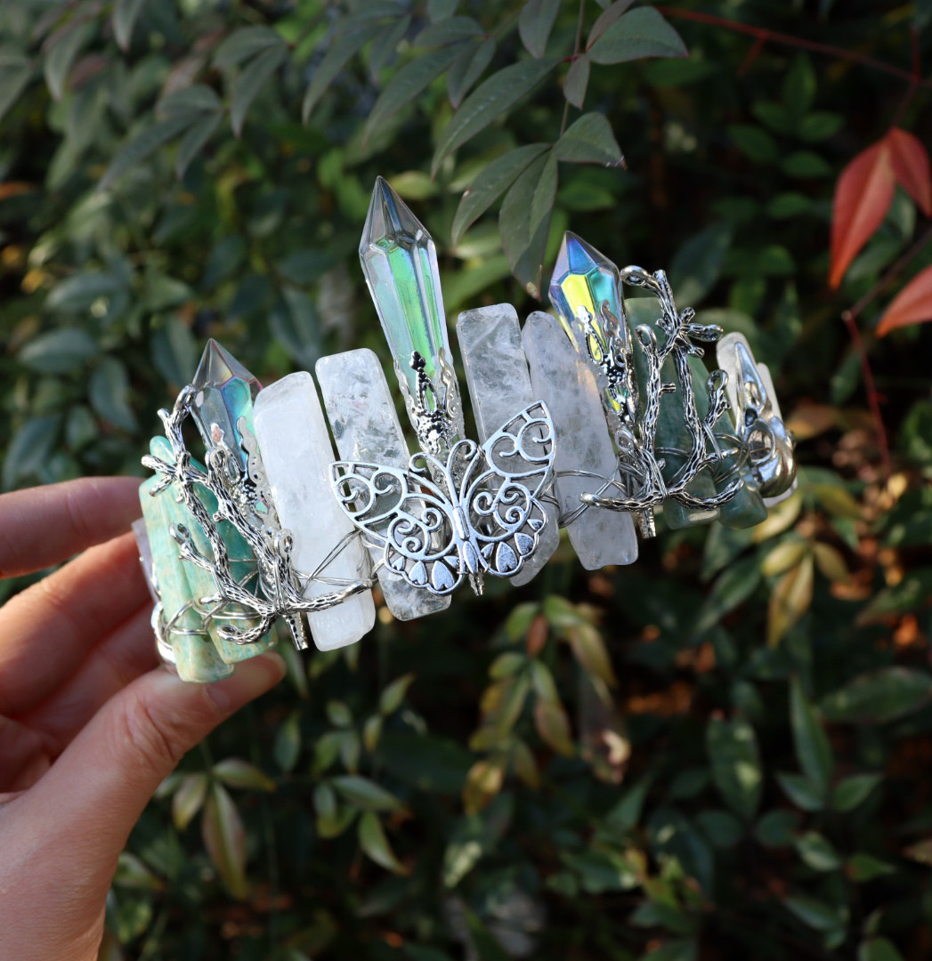 Women's Luxurious Queen Bridal Geometric Sun Moon Alloy Gem Crystal Handmade Hair Band display picture 3