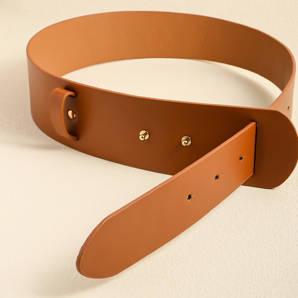 Classic Style Solid Color Pu Leather Women's Leather Belts display picture 10