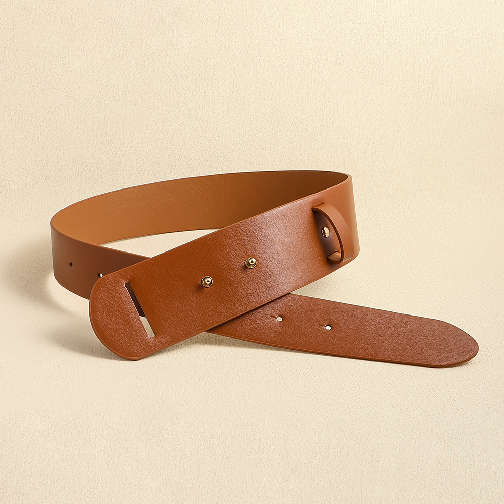 Classic Style Solid Color Pu Leather Women's Leather Belts display picture 15
