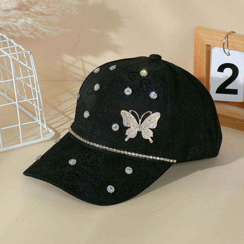 امرأة حلو رسالة فراشة حواف منحنية قبعة البيسبول display picture 1