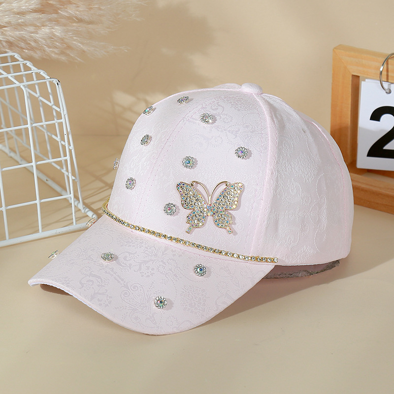 Women's Sweet Letter Butterfly Curved Eaves Baseball Cap display picture 4