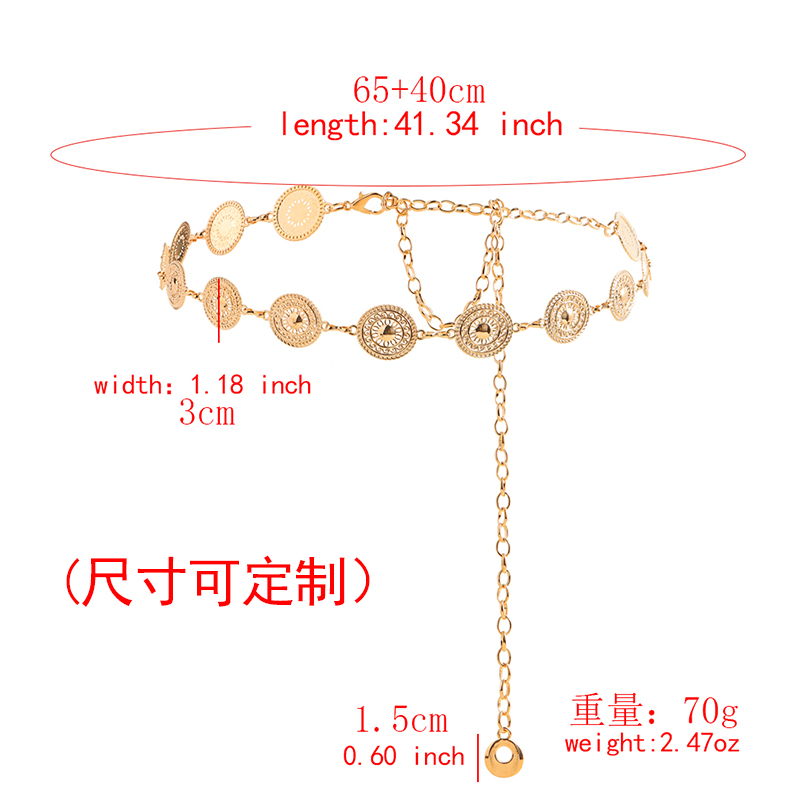 Ig Style Simple Style Geometric Alloy Tassel Plating Women's Chain Belts display picture 11