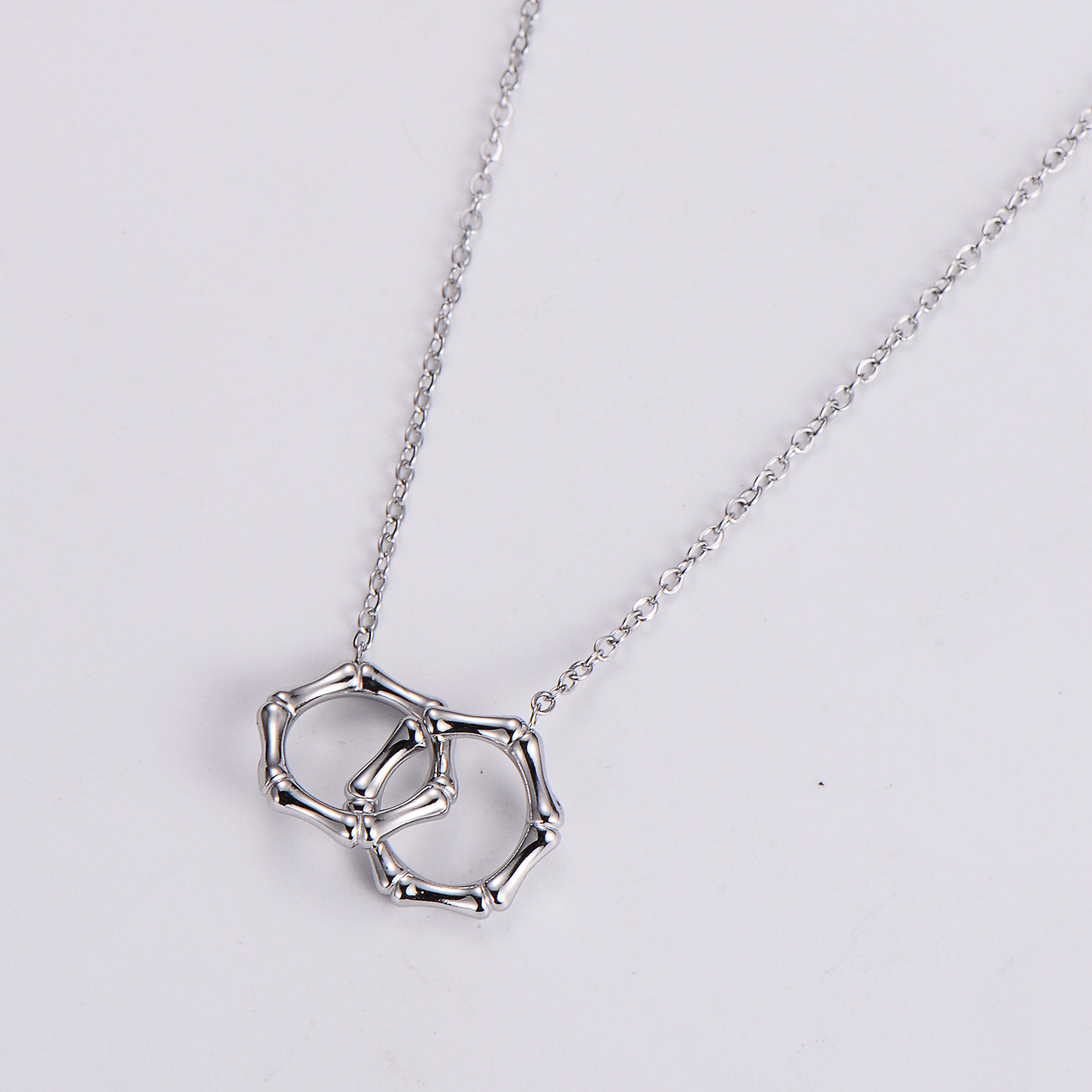 Stainless Steel 18K Gold Plated Rose Gold Plated Elegant Simple Style Plating Geometric Pendant Necklace display picture 2