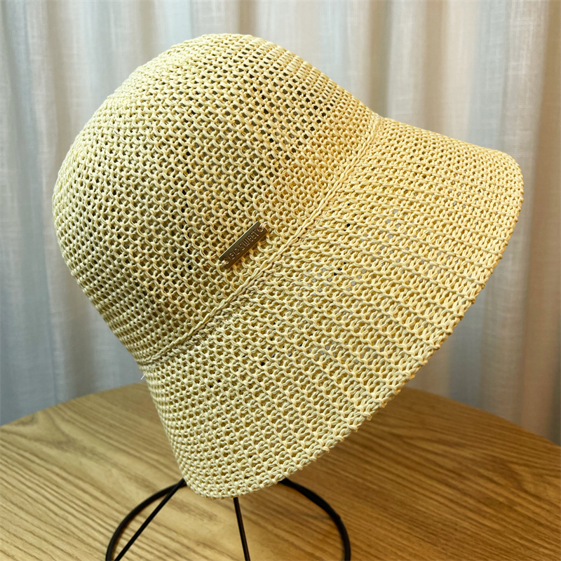 Women's Elegant Romantic Sweet Letter Sewing Big Eaves Bucket Hat display picture 9