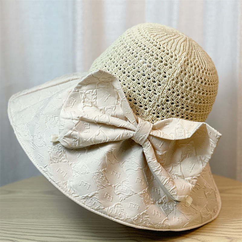 Women's Elegant Bow Knot Big Eaves Sun Hat display picture 1